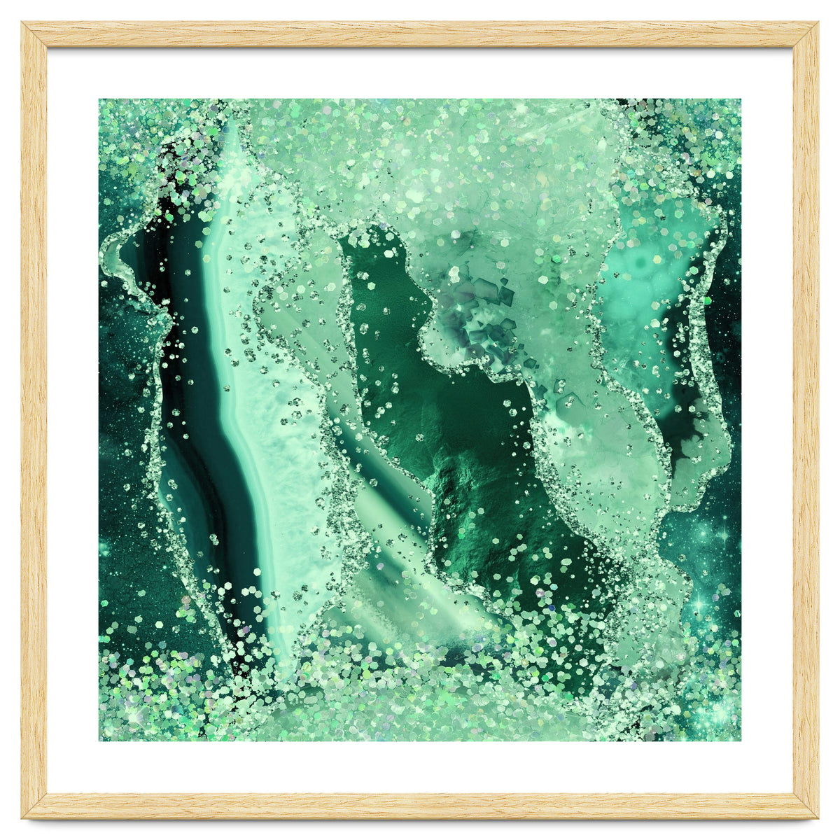 Emerald Glitter Agate Texture 03