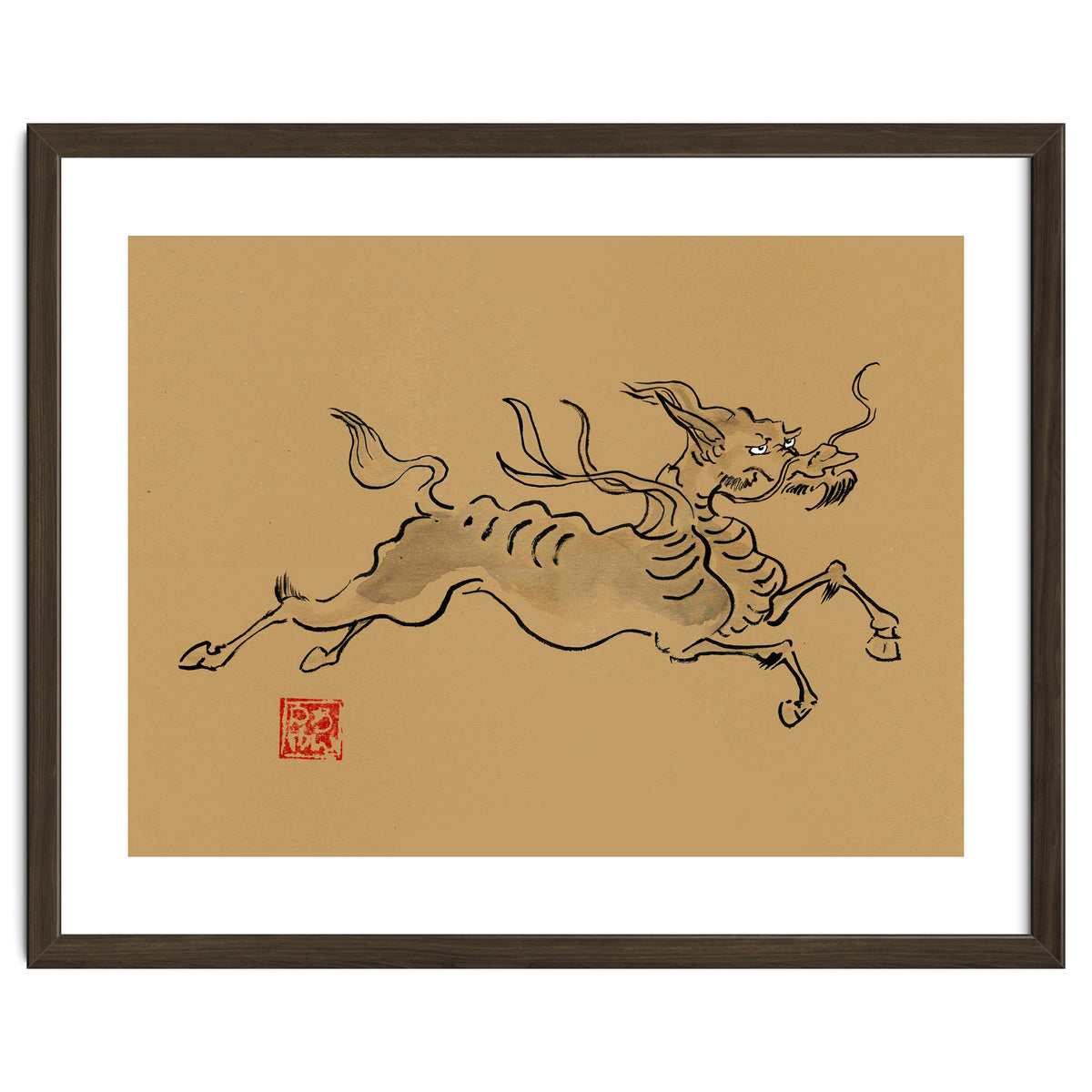 Kirin On Brown Paper