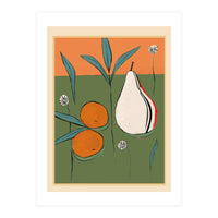 Abstract Pear And Orange Art (Print Only)