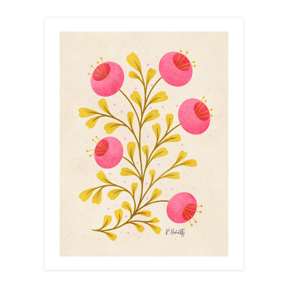 Vintage Pink Floral (Print Only)