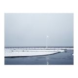 Street light turned on the winter snow street (Print Only) thumbnail