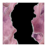 Mauve & Silver Agate Texture 02  (Print Only)