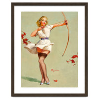 Pinup Sexy Girl Playing A Cupid