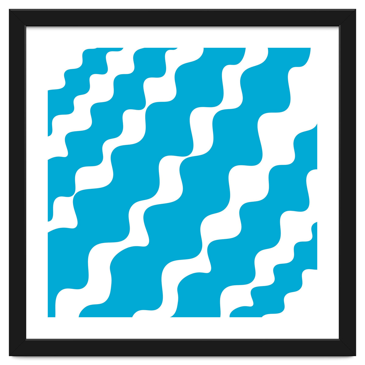 Slanting Blue Wavy Pattern