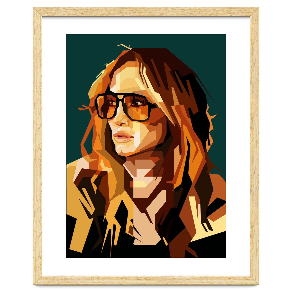 Jennifer Lopez Celebrity Art Retro Style Illustration