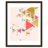 Gold Abstraction, Abstract Eclectic Colorful Geometrical, Blush Pastel Metallic Chic Graphic Design thumbnail