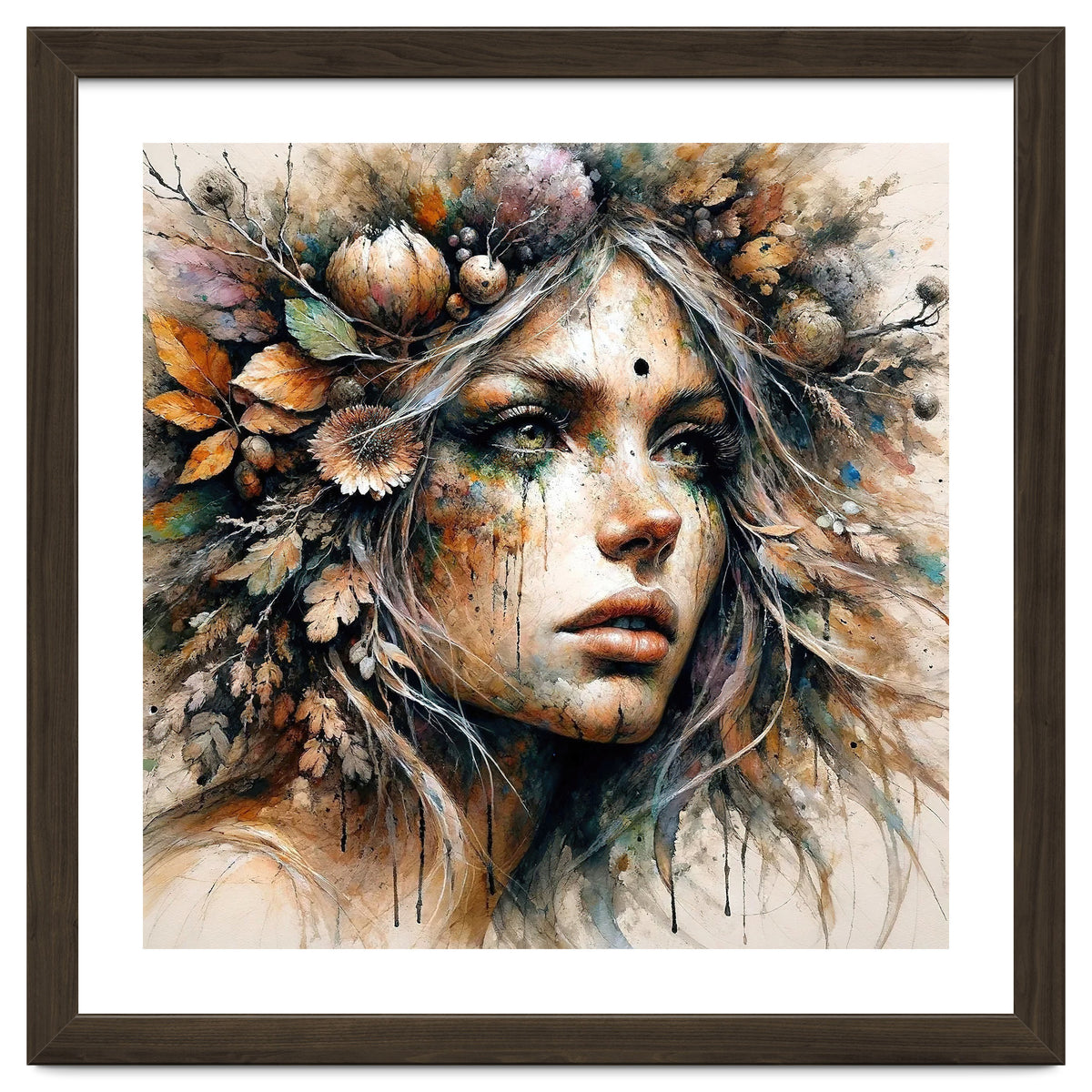 Harvest Crown Druid Woman Portrait