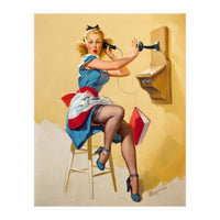 Pinup Gossip Girl On The Phone (Print Only)