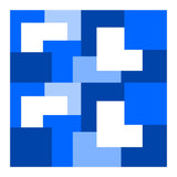 Blue Abstract Square Tiles (Print Only) thumbnail