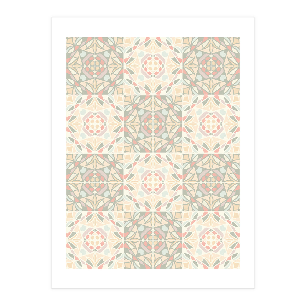 Kaleido Glass Pastels Tiles (Print Only)