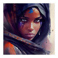 Watercolor Tuareg Woman #8 (Print Only)