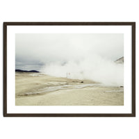 Tourists hidden in the hot spring steam -  Iceland