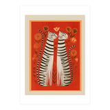 Striped Cat Pair (Print Only) thumbnail