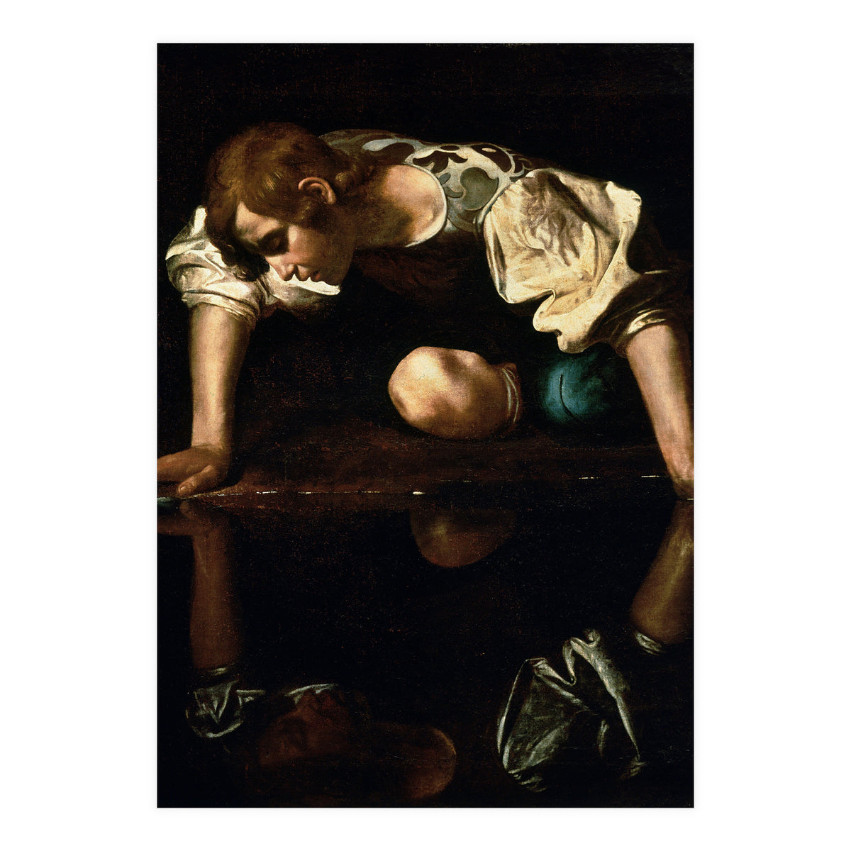 Caravaggio – Narcissus (ca. 1600) | Dramatic Baroque Masterpiece (Print Only)