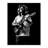 Pat Metheny American Jazz Guitarist Legend in Monochrome (Print Only)