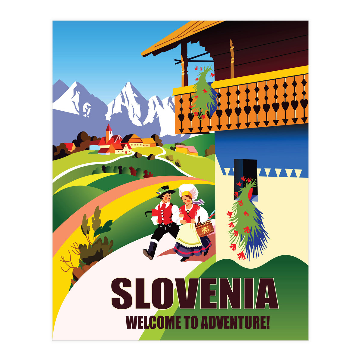 Village in Slovenia (Print Only)