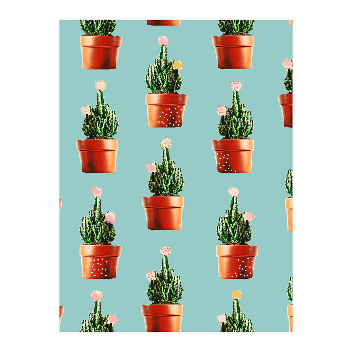 Cactus in Copper Pots #society6 #decor #buyart (Print Only)