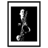 Stan Getz American Jazz Saxophonist in Grayscale thumbnail