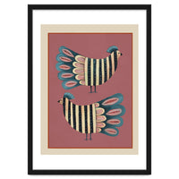 Striped Bird Pair I