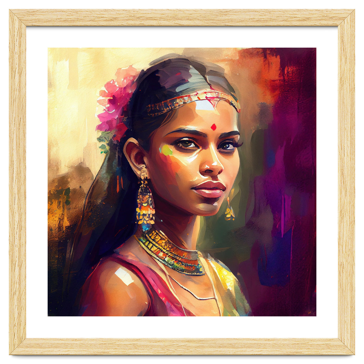 Golden Garland Sinhalese Portrait