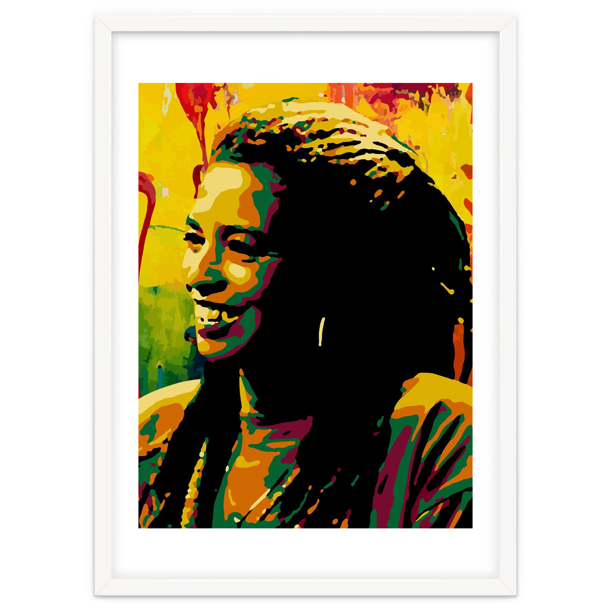 Angela Davis Colorful abstract Art