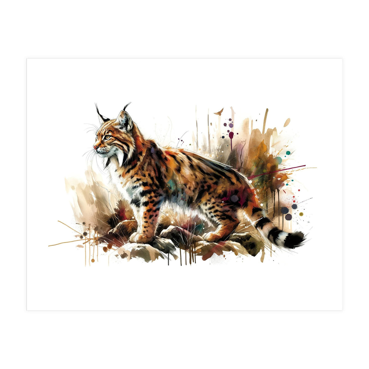 Lynx In The Wilderness (Print Only)