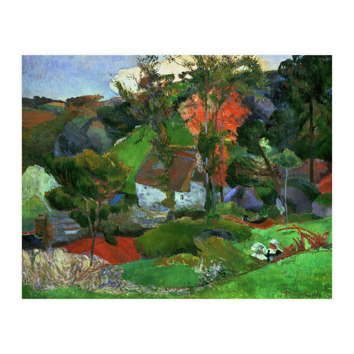 Paul Gauguin / 'Aven running through Pont-Aven', 1888, Oil on canvas. (Print Only)