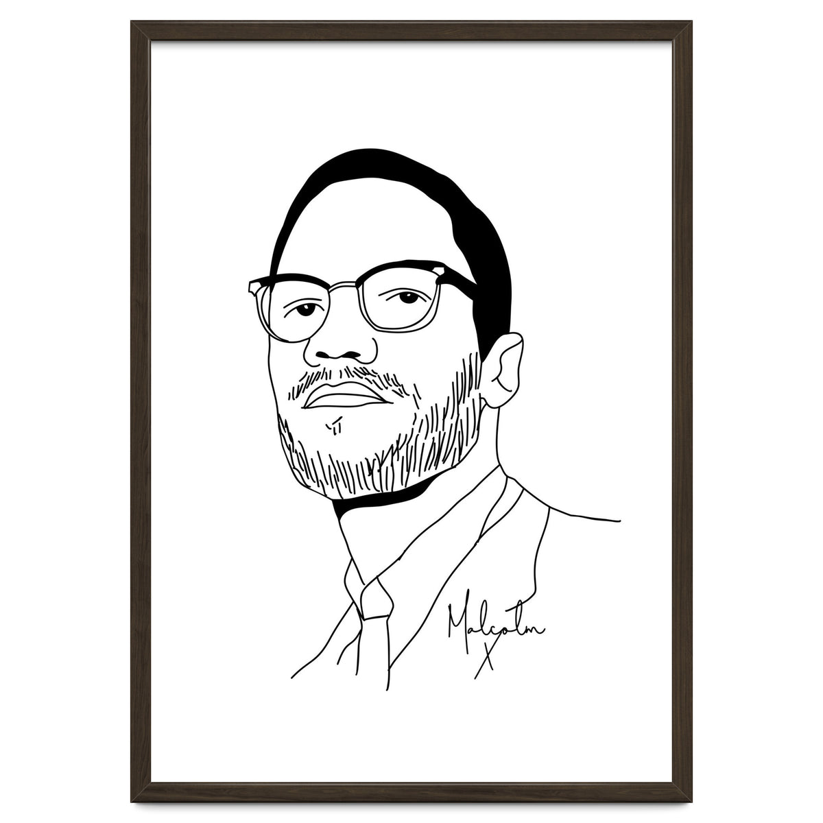 Malcolm X Illustration