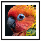 Close Up Sun Conure Parrot Eye Feathers thumbnail