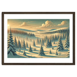 Vintage Finland, Lapland Winter Forest Poster thumbnail