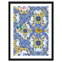 Sicilian Italian Tiles Butterflies And Flowers