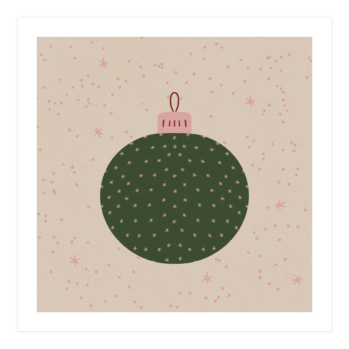 Christmas globe with snowflakes (Print Only)