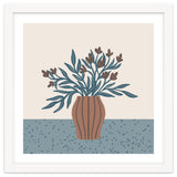 Brown Flowers in a Vase – Minimalist Floral Still Life thumbnail