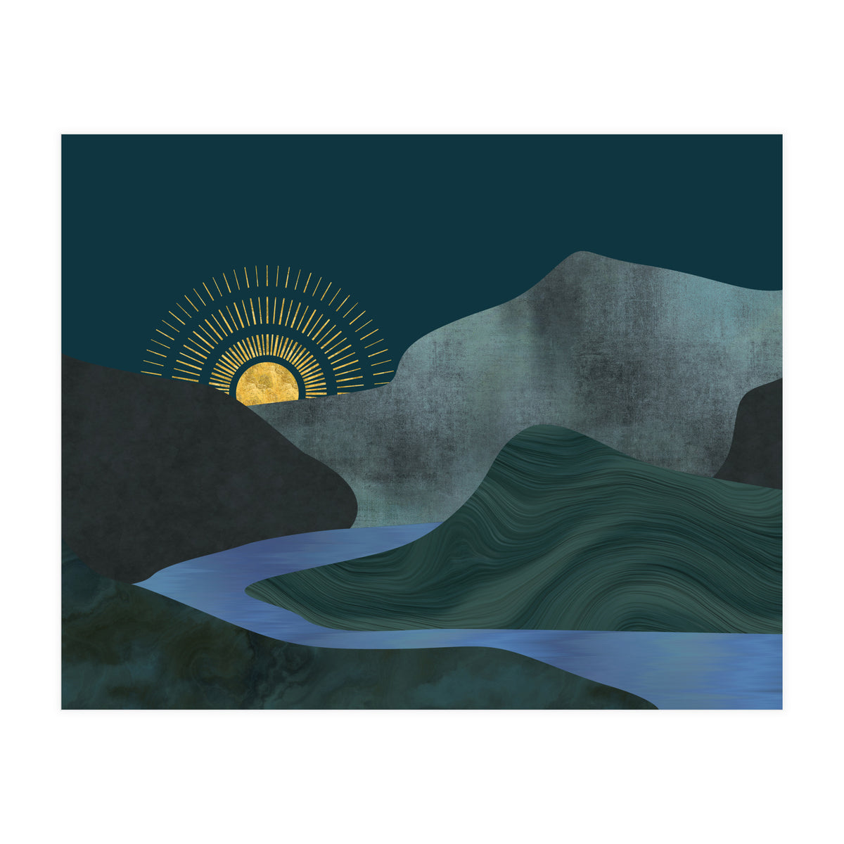 Abstract Landscape Sunrise (Print Only)