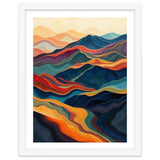 Abstract Mountain Landscape Art with Fluid Textures thumbnail