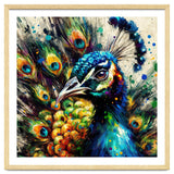 Vibrant Peacock Portrait thumbnail