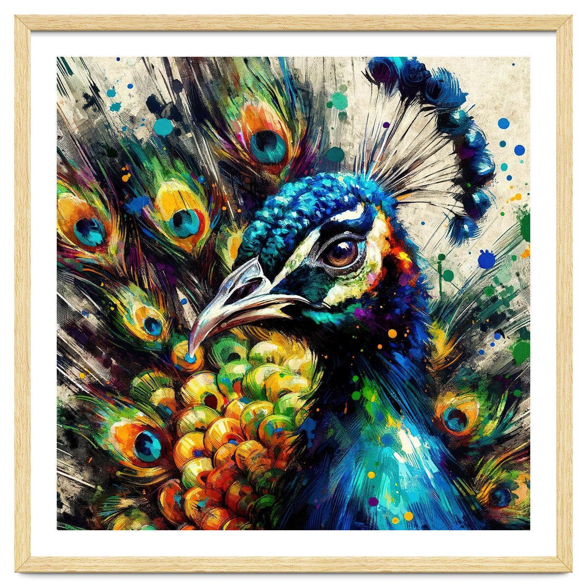 Vibrant Peacock Portrait