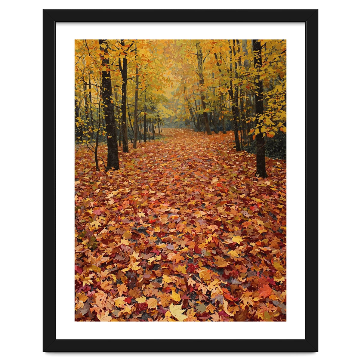 Ethereal Autumn Forest Path