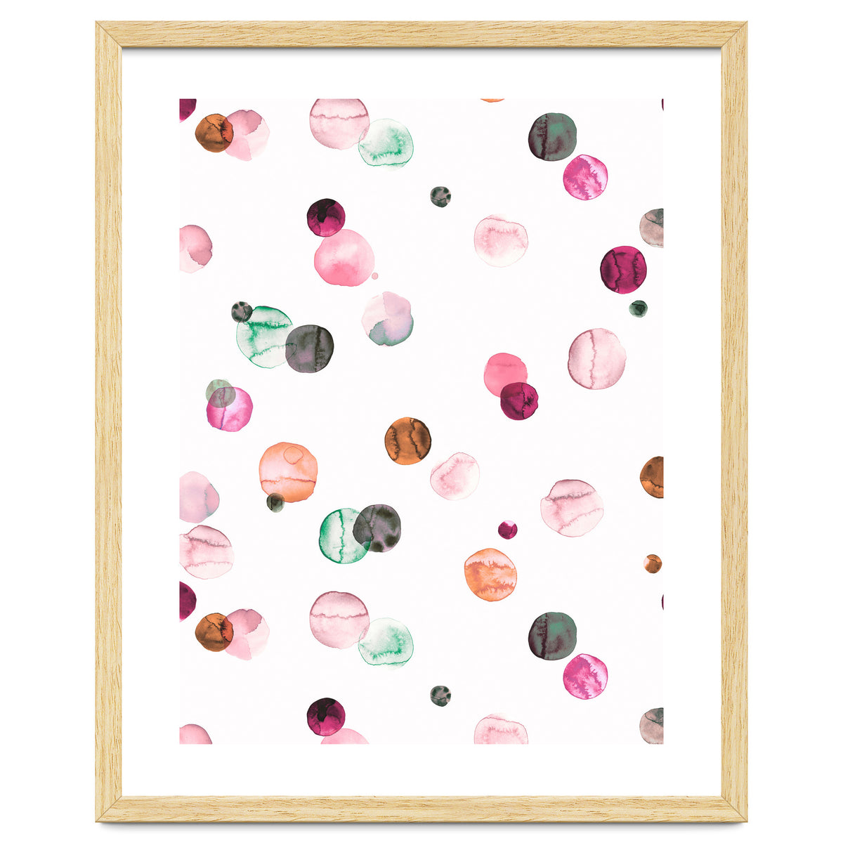 Polka Dots Watercolor Minimal Pink