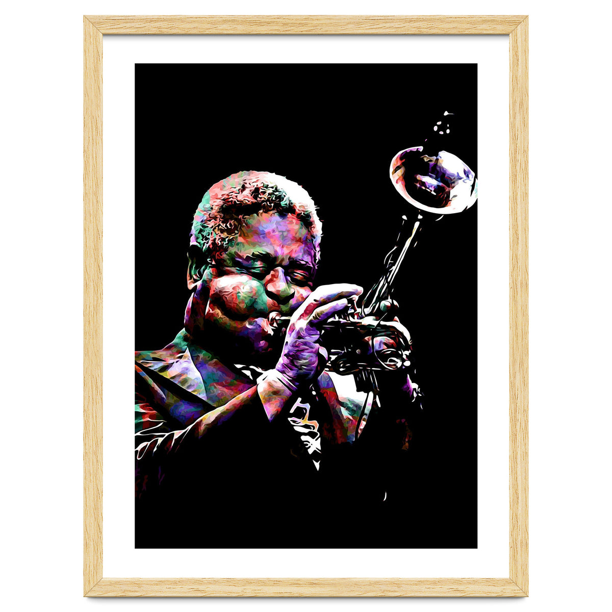 Dizzy Gillespie American Jazz Trumpeter Legend Colorful