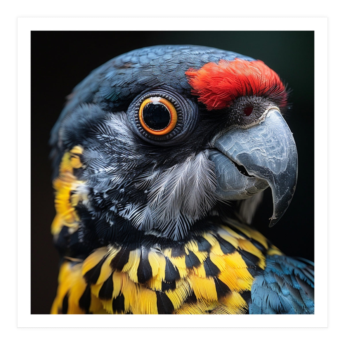 Close-up Portrait of a Vibrant Parrot (Print Only)