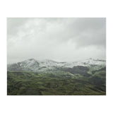 Snow-covered green mountains - Iceland (Print Only) thumbnail