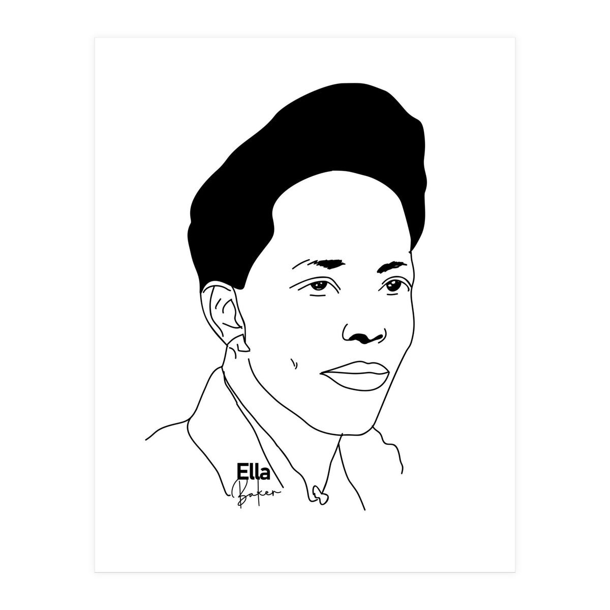 Ella Baker African-American Civil Rights Activist (Print Only)