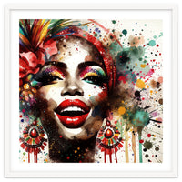 Brazilian Carnival Watercolor Portrait