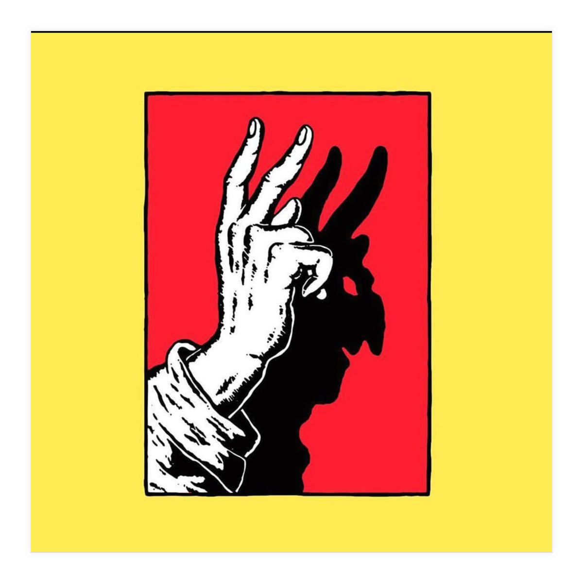 Hand Shadow Art – Peace & Freedom Illustration (Print Only)
