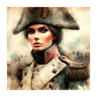 Napoleonic Officer Woman Portrait (Print Only)