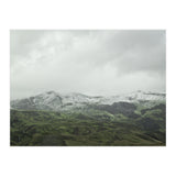 Snow-covered green mountains - Iceland (Print Only) thumbnail