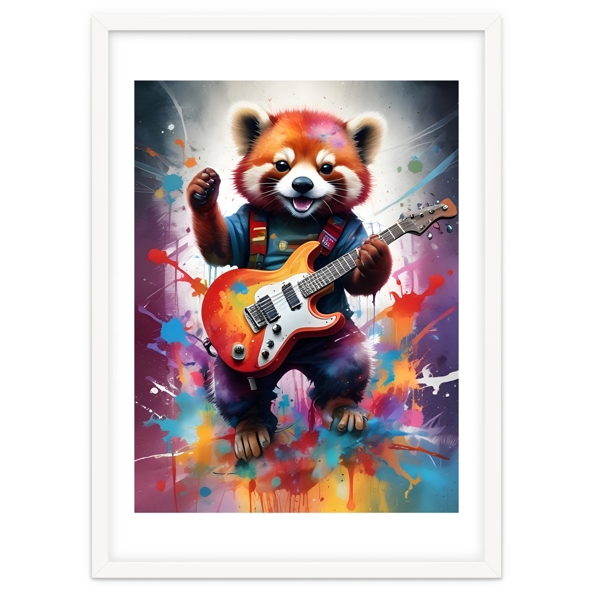 Red Panda Plays Guitar Music