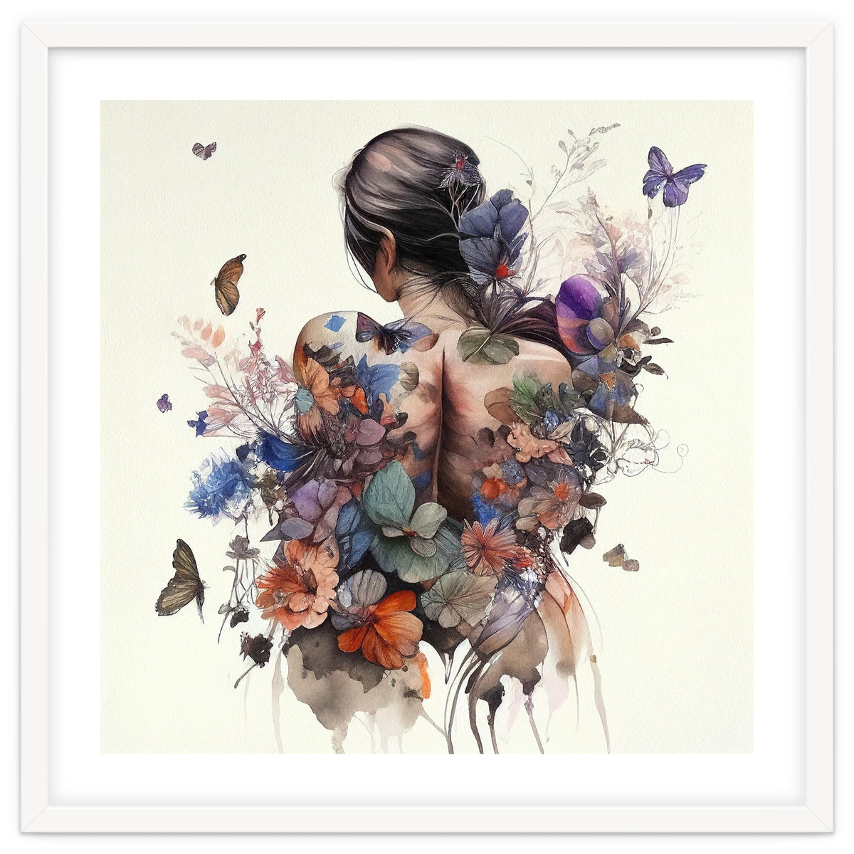 Watercolor Butterfly Bouquet