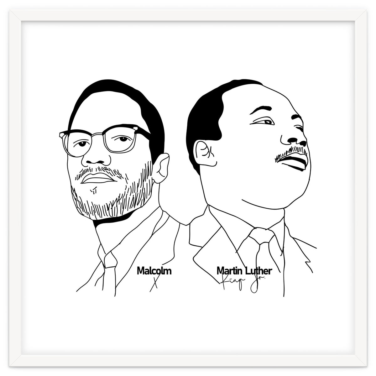 Martin Luther King Jr and Malcolm X